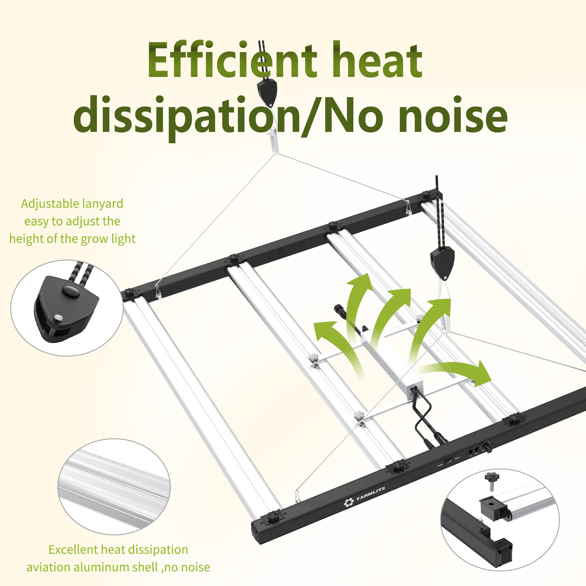 Grow Light 420Watts Grow Lights for Indoor Plants Full Spectrum LED Bar Growing Light Plant Hanging Growing Lamps Seedling with 1054pcs Diodes Daisy Chain Dimmable Board 5x5ft Coverage